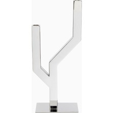 Christofle Arborescence Paslanmaz Çelik, Heykelsi Form 2’li Mumluk