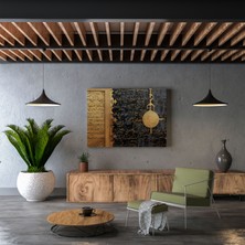 Popcas  Kutsal Kur'an Duvar Sanatı - Dokulu Kanvas Üzerine Hat Sanatı - Kutsal Kur'an Kanvas Duvar Sanatı Ev Dekorasyonu