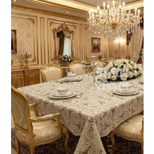Çt Çeyizci Tekstil Fransız Dantelli Ottoman Model Tek Masa Örtüsü
