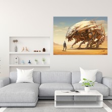 Popcas  Dünya Duvar Sanatı Fantezi Kanvas Tablo Efsanevi Yaratıklar Mars Teması