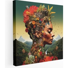 Popcas  Frida Kahlo Kanvas Tablo - Peysaj Sembolizm