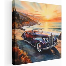 Popcas  Kıyı Yolu Manzarası Kanvas Tablo