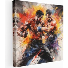 Popcas  Aborjin Mma Dövüşü Kanvas Tablo