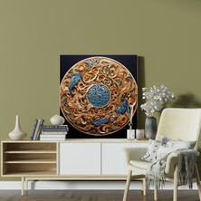 Popcas  Kutsal Kur'an Duvar Sanatı - Incelikli Arapça Hat Sanatı - Kutsal Kur'an Duvar Dekorasyonu Kanvas Tablo