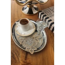 Rubi Porselen Lina Model Dekoratif Güpür Dantel 6'lı Kahve Kokteyl Sunum Peçetesi