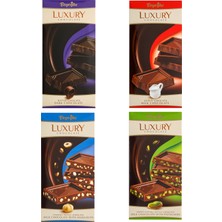 Beyoğlu Çikolata Beyoğlu Luxury 4’lü Tadım Seti  Bitter, Sütlü, Fındıklı ve Antep Fıstıklı Premium Çikolata Kutusu