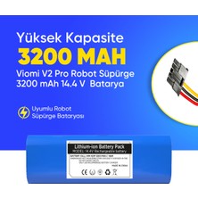 Viomi V2 Pro Robot Süpürge 3200 mAh 14.4 V  Batarya – Orjinal Uyumlu Uzun Ömürlü, Yüksek Performans Pil