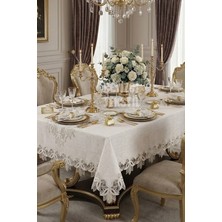Çt Çeyizci Tekstil 12 Kişilik Masa Örtüsü Takımı, Masa Seti 12 Kişilik 26 Parça 160X220CM