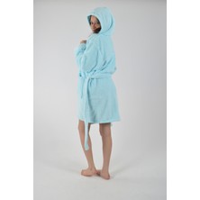 Reina Teks Welsoft Sabahlık Kapüşonlu Peluş Bornoz 1 Adet Çift Cepli Unisex