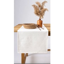Rubi Porselen Premium Keten Runner 40 x 150 cm - Yumuşak Dokulu