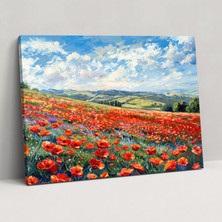 Popcas  Claude Monet Gelincik Tarlası Kanvas Tablo Duvar Dekorasyonu