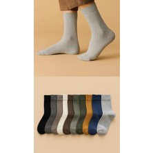 10 Çift Renkli Mevsimlik Çorap Unisex