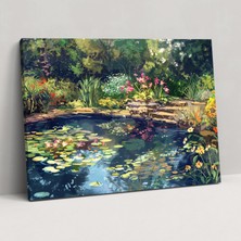 Popcas  Empresyonist Claude Monet Bahçe Manzarası Kanvas Tablo