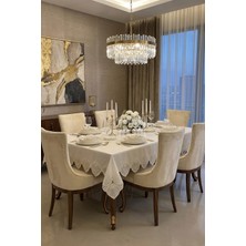 Çt Çeyizci Tekstil 12 Kişilik Masa Örtüsü Takımı, Masa Seti 12 Kişilik 26 Parça 160X220CM