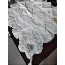 Çt Çeyizci Tekstil 12 Kişilik Masa Örtüsü Takımı, Masa Seti 12 Kişilik 26 Parça 160X220CM