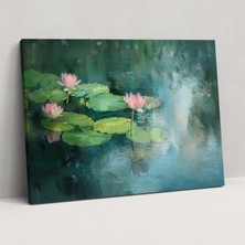 Popcas  Claude Monet Nilüferler Kanvas Tablo Duvar Dekorasyonu