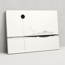 Popcas  Dünyayı Yansıtan Minimalist Çizgi Sanat Kanvas Tablo Duvar Dekorasyonu