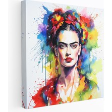 Popcas  Frida Kahlo Kanvas Tablo - Canlı Renkleriyle Frida Kahlo Hayata Tutkusuyla