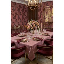 Çt Çeyizci Tekstil Pamuk Çizgili Masa Örtüsü 160X220CM Pamuk Masa Örtüsü Çizgili