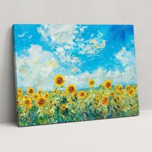 Popcas  Monet Ayçiçeği Tarlası Kanvas Tablo