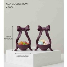 Xoa Collection Minik Charm | Modern 2'li Fiyonk Figürlü Kahve Yanı Sunumluk - Çerezlik Takımı