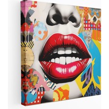 Popcas  Öpücük Duvar Sanatı - Pop Art Füzyon - Kanvas Tablo Füzyon Pop Art