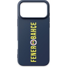 iPhone 17 Pro Max Uyumlu Fenerbahçe Dikey Yazı Lacivert Silikon Lisanslı Telefon Kılıfı