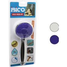 İsmiyle Al Küçük Yuvarlak - Bombeli=8cm Duş Başlık Kademeli Krom Gövde-Beyaz-Renkli Zemin Sap:11.5cm