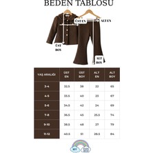My Kids Wear Kız Çocuk Bayramlık Tüvit Ceket & Ispanyol Paça Pantolon Takım 12552