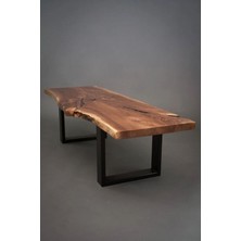 BRK Design Brk Desıgn Kütük Lüx Yemek Masası Kare Ayak
