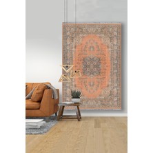 Kilim Home Mars 2032 Renkli Klasik Desenli Yıkanabilir Kaymaz Salon Halısı, Koridor ve Mutfak Halısı