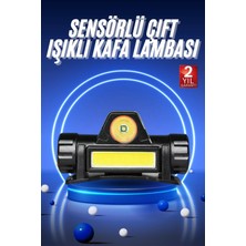 İsmiyle Al Ledli Şarjlı Kafa Lambası LED Şarjlı Su Geçirmez Kafa Feneri