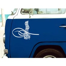Sticker Dizayn Osmanlı Tuğra Sticker - Osmanlı Padişah Araba Oto Motosiklet Kask Karavan Cam Sticker - 00327