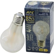 İsmiyle Al ATC-A60-SS Vintage Sosoft Filament 4W LED Ampul Lamba E27 Kırılmaz Plastik Cam 400 Lümen 2200K 2