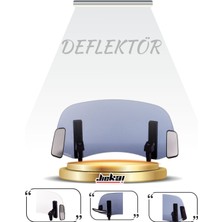 Jiekai DBS007 Dikiz Aynalı Universal Çift Bağlantılı Asansörlü Deflektör Şeffaf *34 x 17