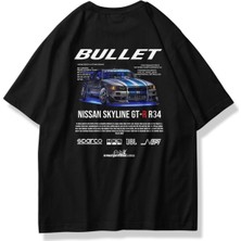 Trendseninle Unisex Bullet Fast And Furious Tshirt Siyah