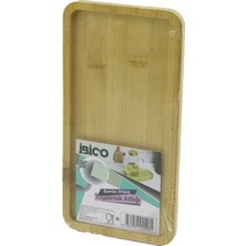 İsmiyle Al Dikdörtgen Ahşap Bambu Yağdanlık Altlık Mini Tepsi 12 x 23.4 x 0.8cm