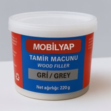 mobilyap Ahşap Mobilya Parke Tamir Dolgu Macunu 220 gr - Gri - Çatlak Çizik Giderici Kullanıma Hazır
