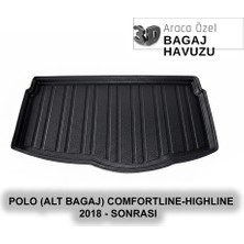 Elorcar Volkswagen Polo (Alt Bagaj) Comfortlıne-Hıghlıne 2018 - Sonrası 3D Bagaj Havuzu