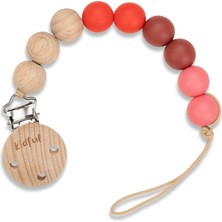 Kidful Boncuk Emzik Askısı - Renkli Doğal Kayın Ağacı ve Silikon Malzeme ile Güvenli Kullanım