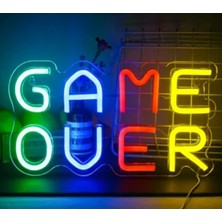 İsmiyle Al Game Over Tasarımlı Neon LED
