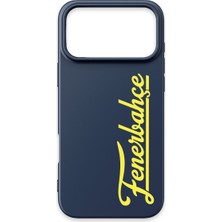 iPhone 17 Pro Uyumlu Fenerbahçe El Yazı Lacivert Silikon Lisanslı Telefon Kılıfı