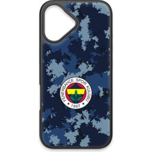 iPhone 17 Uyumlu Fenerbahçe Mavi Kamuflaj Cam Lisanslı Telefon Kılıfı