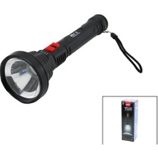 İsmiyle Al USB ŞARJLI=5V 1W LED El Feneri 3-Kademe Işık - Flaşör Şarj Gösterge 70LÜMEN 25.7cm (5047)