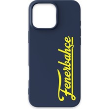 iPhone 16 Pro Max Uyumlu Fenerbahçe El Yazı Lacivert Silikon Lisanslı Telefon Kılıfı