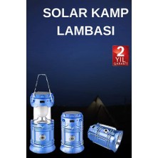 İsmiyle Al Solar Şarjlı Kamp Lambası Güneş Enerjili Kızaklı Kamp Feneri Çadır Feneri LED Işıldak