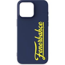 iPhone 15 Pro Uyumlu Fenerbahçe El Yazı Lacivert Silikon Lisanslı Telefon Kılıfı