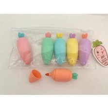 İsmiyle Al Havuç Tasarımlı Fosforlu Kalem Seti