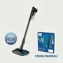 Philips 8000 Serisi Yedek Paspaslı Aqua Plus Kablosuz Dik Süpürge Islak Silme ve Süpürme 2'si 1 Arada