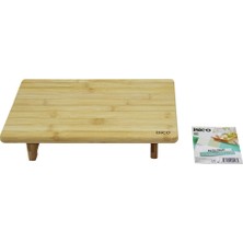 İsmiyle Al Dikdörtgen Ayaklı  Mini Sofra MODEL=32X21.5CM  Bambu Ahşap Kesim Panosu